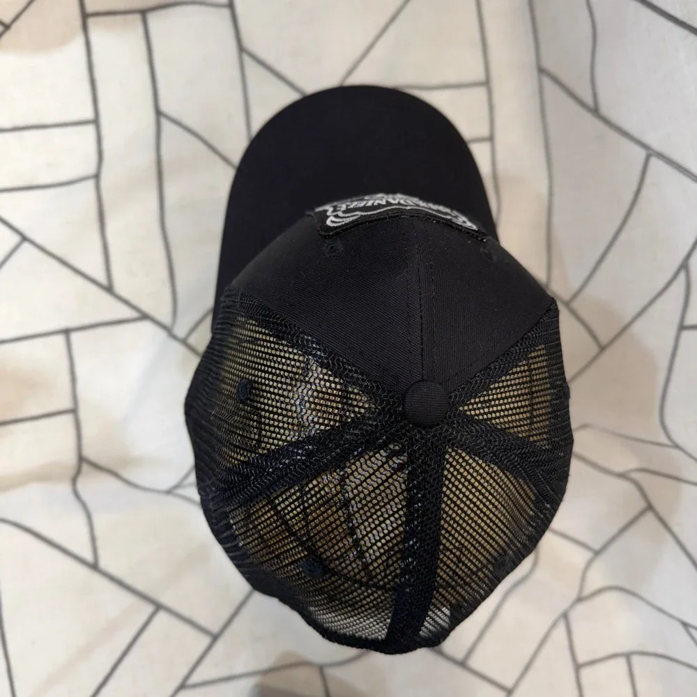 Jack Daniels Trucker Hat OS Black Old No. 7 Field Tester‎ Mesh Snapback Cap
